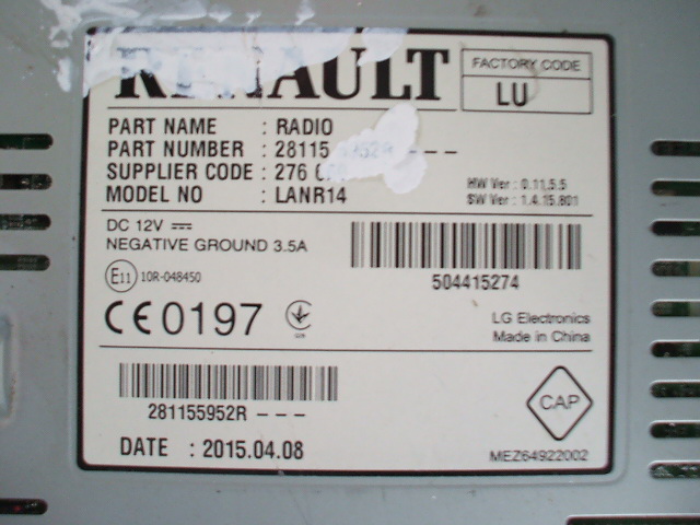 фото №4, Renault espace v радио навигация дисплей bluethoot