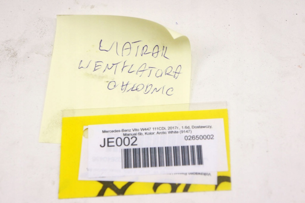 фото №6, Je002 mercedes vito w447 1.6d вентилятор вентилятора