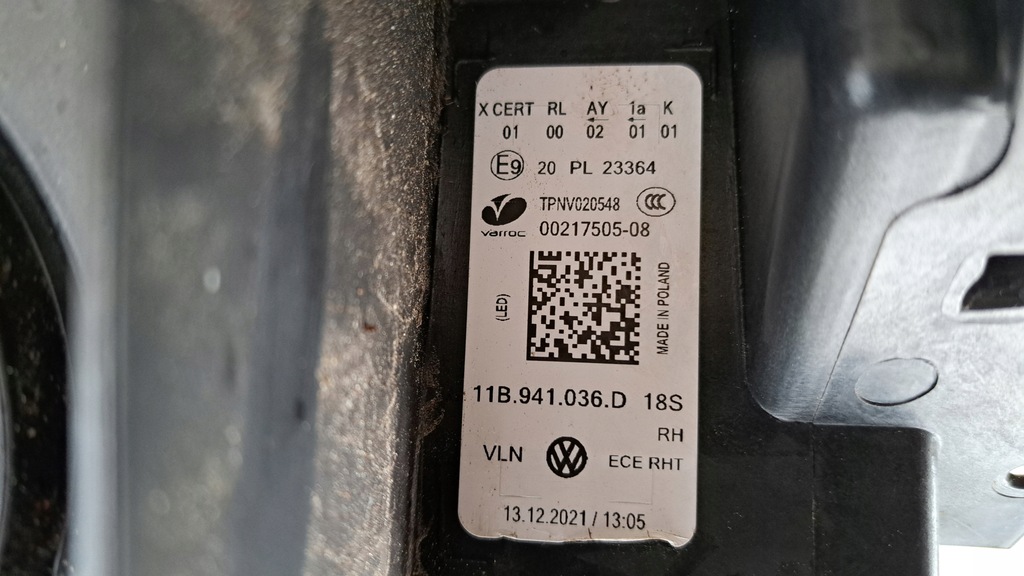 фото №12, Vw id.4 лампа права правий перед 11b941036d