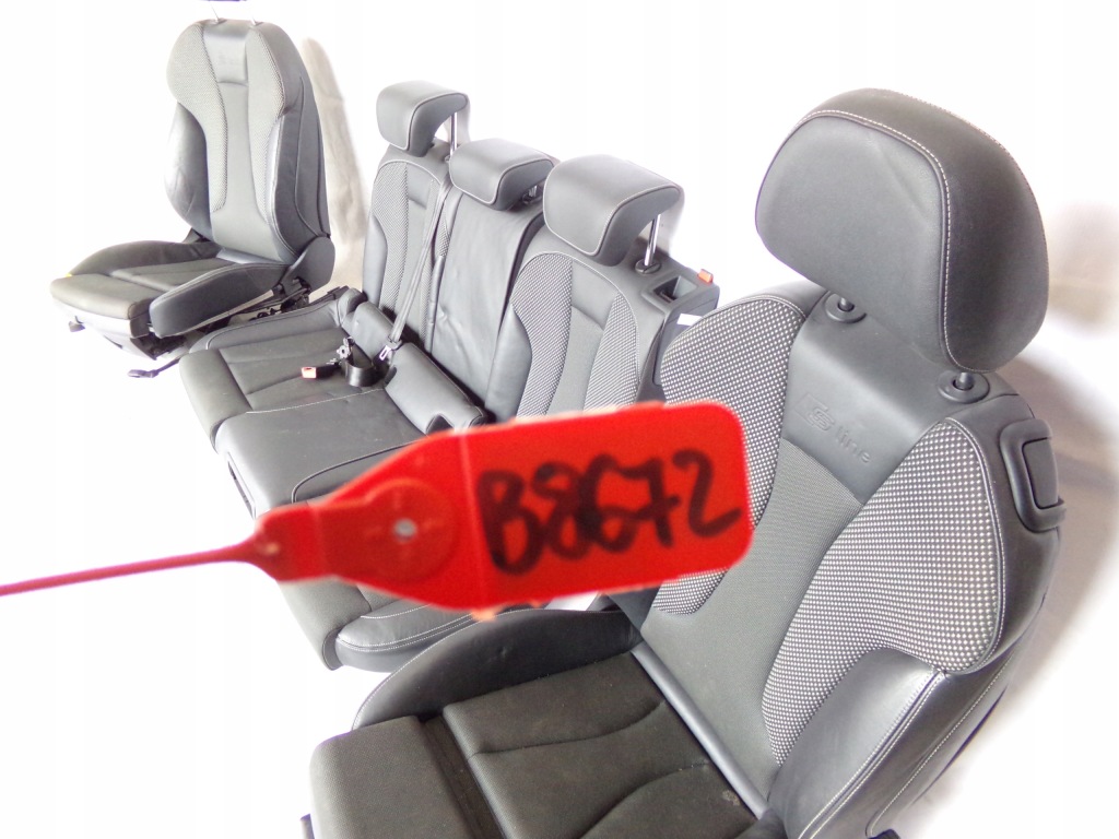 фото №10, Комплект сиденья заднее сиденье полукожа audi a3 8v 3d hb s-line sline