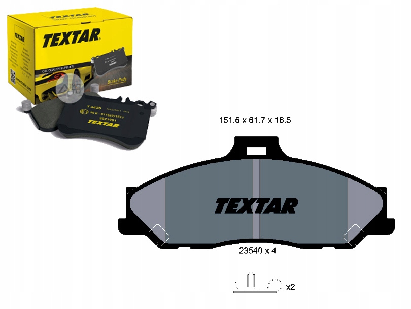 фото №1, Tex2354001 тормозные колодки ham. ford перед ranger 99-/mazda