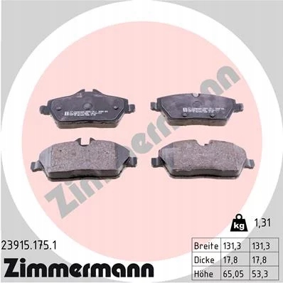 Набор тормозные диски+ тормозные колодки zimmermann mini clubman r55 280mm Доставка