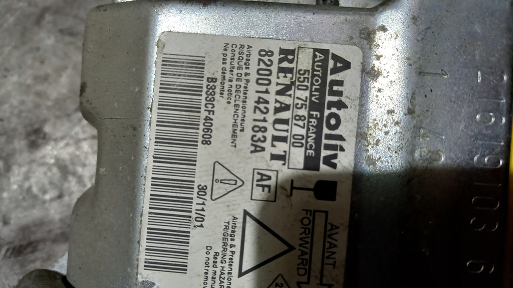 фото №3, Датчик подушка безопасности 8200142183a renault laguna ii