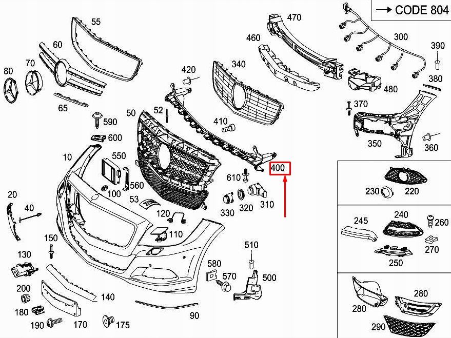 фото №1, Mercedes-benz cls c218 передня частина бампер lower basic carrier a2188851465