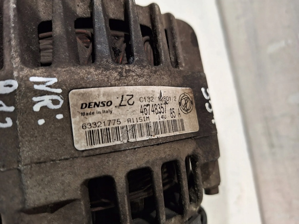 фото №6, Генератор denso 46748357 14v 85a fiat doblo i 1.4 16v 05-