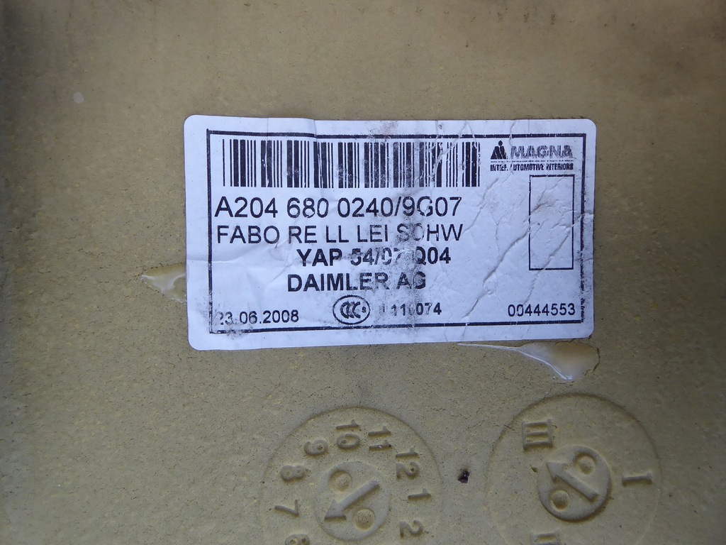 фото №10, Mercedes w204 килимок обшивка пасажира c-klasa