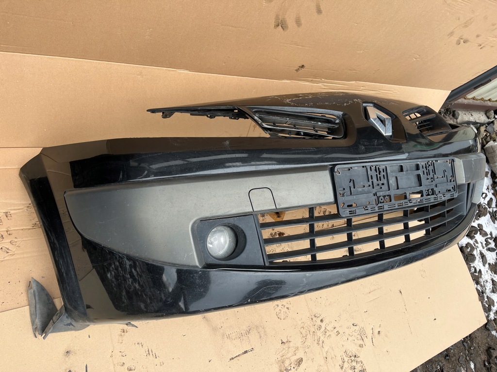 фото №1, Бампер передній чорний renault megane ii 2005-2009 nv676 перед решітка радіатора