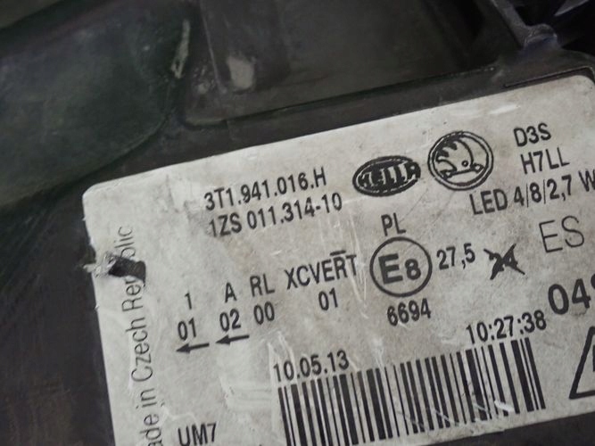 фото №9, Skoda superb ii ксенон lift 13- фара правий лампа права