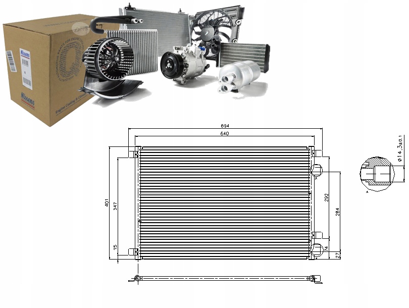 фото №1, Конденсатор nissens 8200115543 43100 182018n renaa42