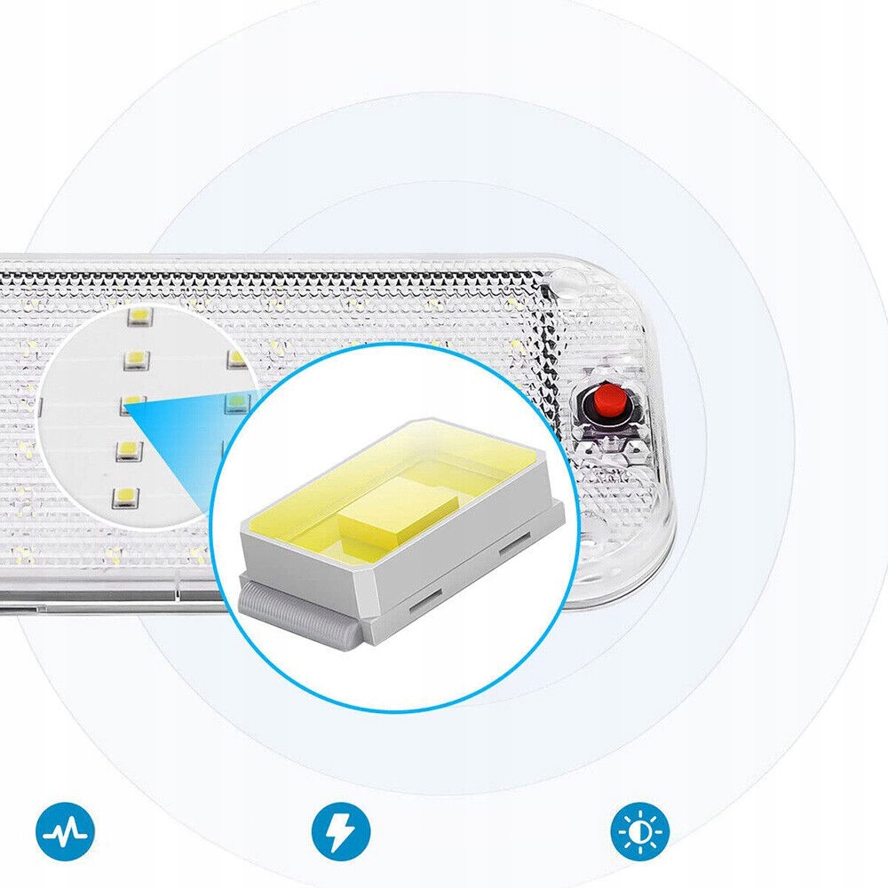 Лампа led do салону автомобіля 48led 12v-85v 5w do багажника білий Зі Шроту