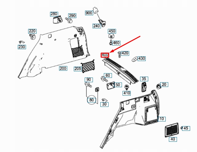 Mercedes-benz gle w166 захист замка багажника a16669099009051oryginalna Ціна