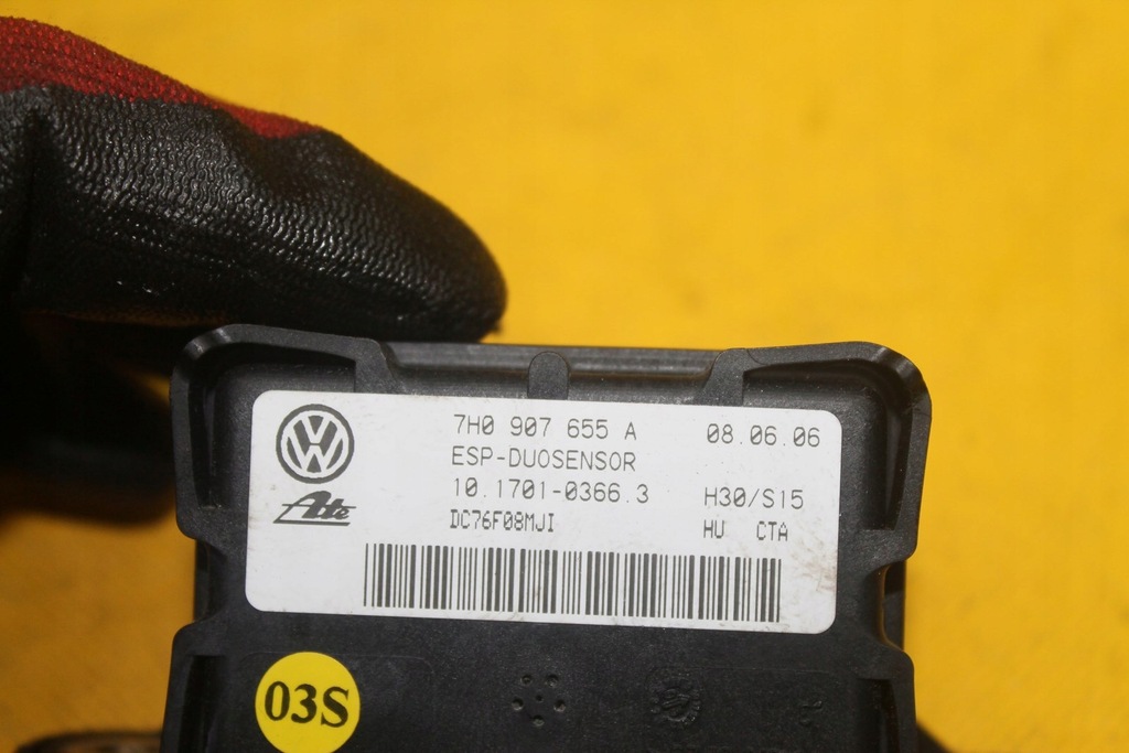 фото №5, Модуль датчик esp vw golf v passat b6 7h0907655a