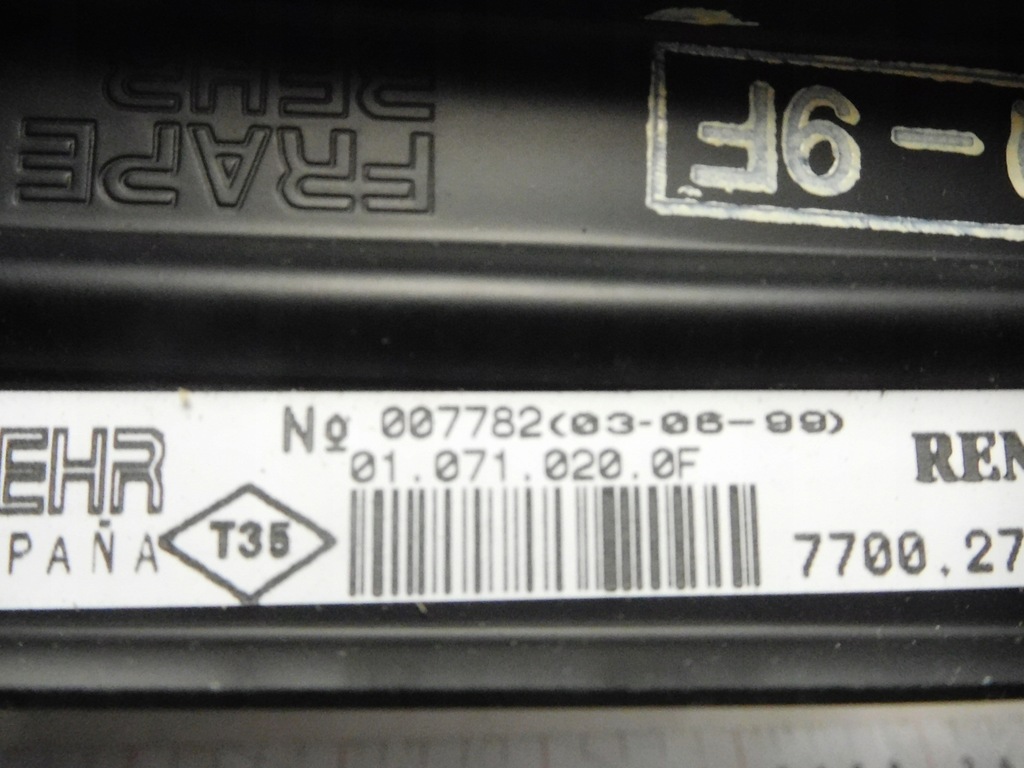 фото №9, Радиатор wody renault 19 i ii trafic 7700272527