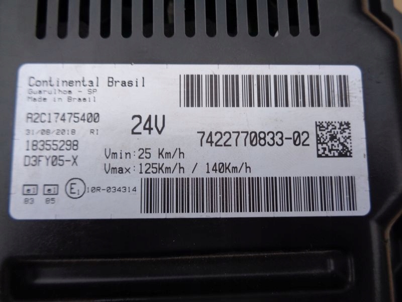 Счетчик приборы renault range gama t 7422770833 -02 Цена