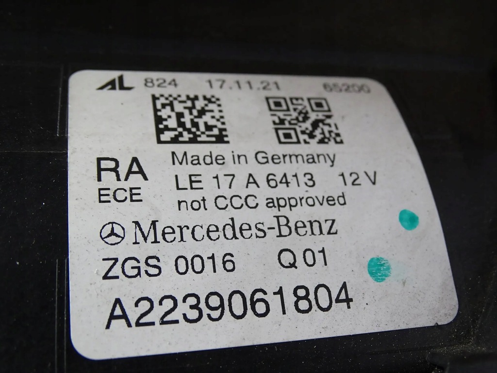 фото №9, Лампа перед правая mercedes s klasa w223 a223 a2239061804