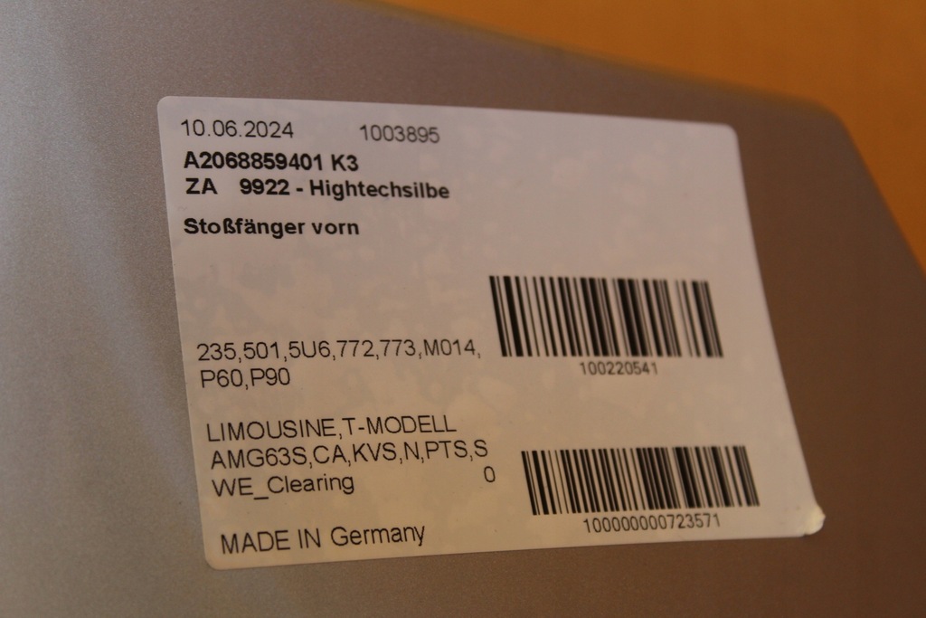 фото №10, Бампер перед mercedes c-klasa w206 206 63 s amg карбон оригінальний номер a2068859401