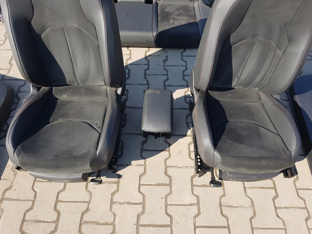 фото №11, Seat leon iii 3 12r- fr hb сиденья skórzanae alcantara заднее сиденье обшивки 5d