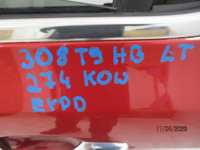 фото №15, Peugeot 308 t9 hb двері ліва задні epyd