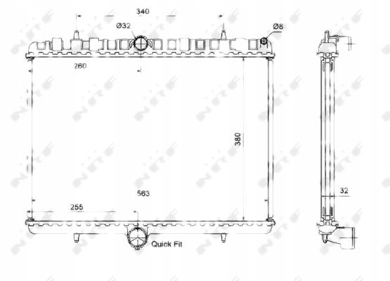 фото №14, Радіатор citroen c2/ c3 03- nrf 53863