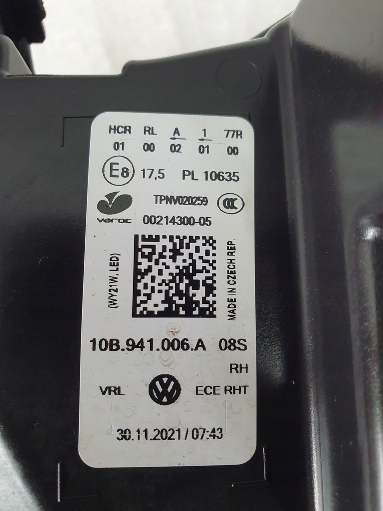 фото №15, Правая лампа перед vw id.3 id 3 10b941006a full led