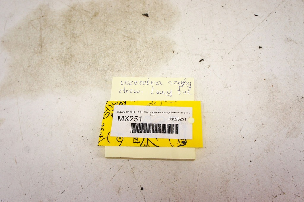 фото №5, Mx251 subaru xv i прокладка стекло левый задняя