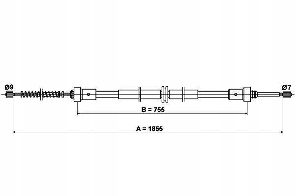 фото №2, Трос тормозная ручного задняя l/p renault twingo iii smart forfour 0.9