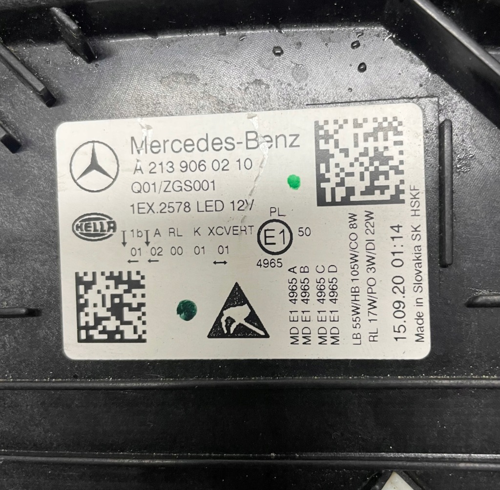 Фара перед mercedes e klasa w213 рестайлінг  multibeam Ціна