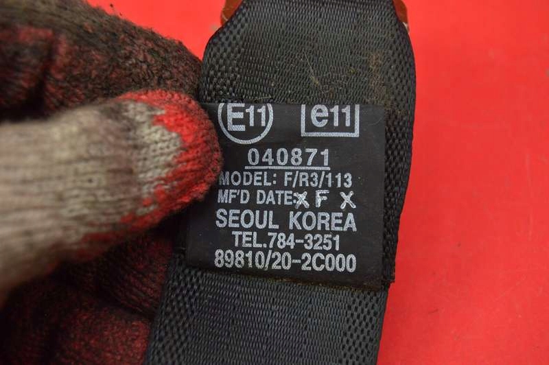 фото №6, Pas безопасности левый задняя 89810/20 hyundai coupe 2 ii 01-05