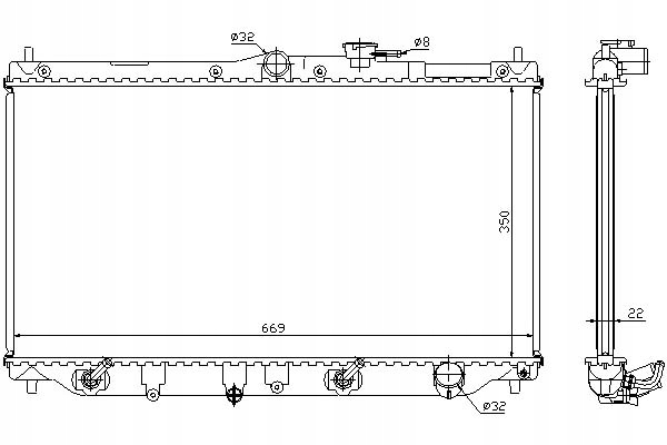 фото №1, Nissens радиатор двигателя honda accord iv accord v