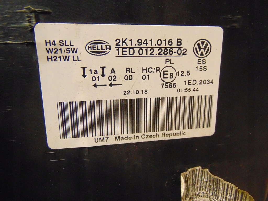 фото №15, Лампа права vw caddy 2k1 iii lift europa 2k1941016