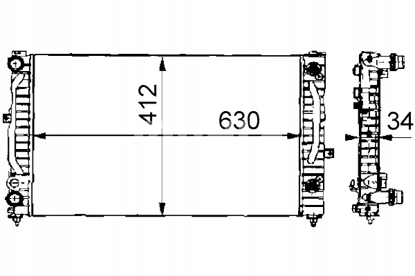 Радіатор двигуна води audi a4 b5 a6 c5 skoda superb 1 vw passat b3 Ціна