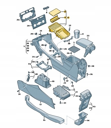 фото №5, Nowa оригинал накладка бардачок vw golf sportsvan оригинальный номер 517864263c mvw