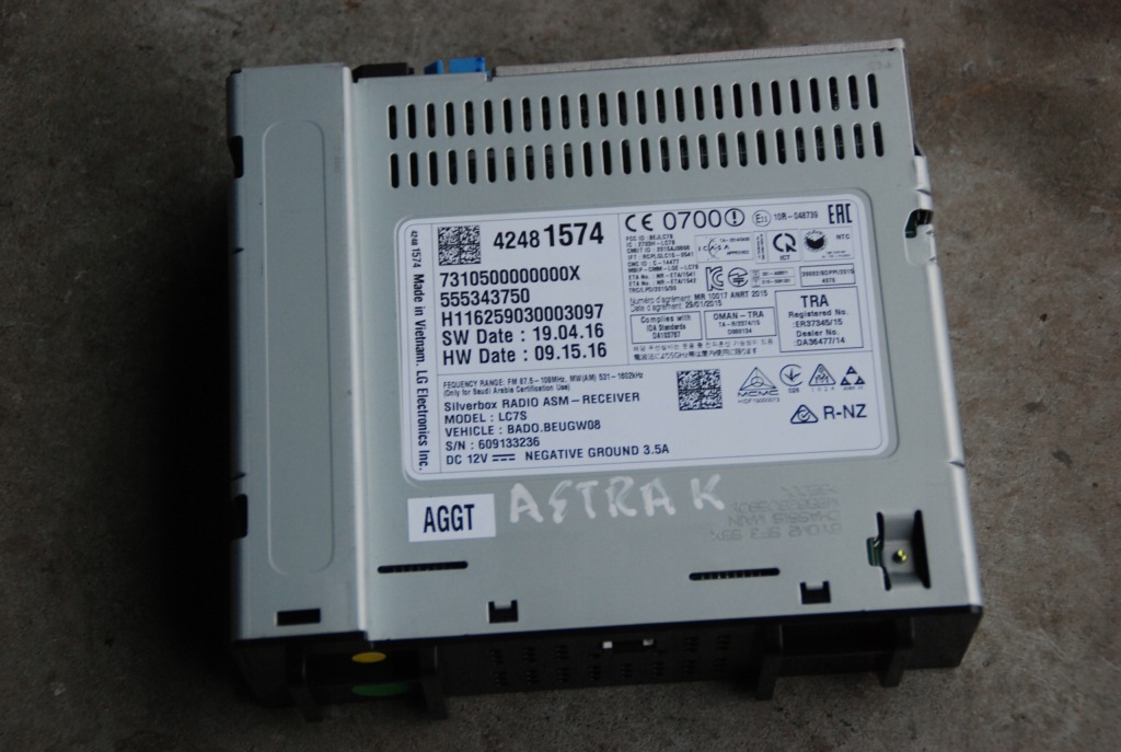 фото №2, Opel astra k v радио 42481574