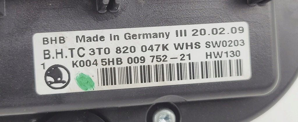 фото №6, Skoda octavia ii lift superb ii панель обдув кондиционера 3t0820047k