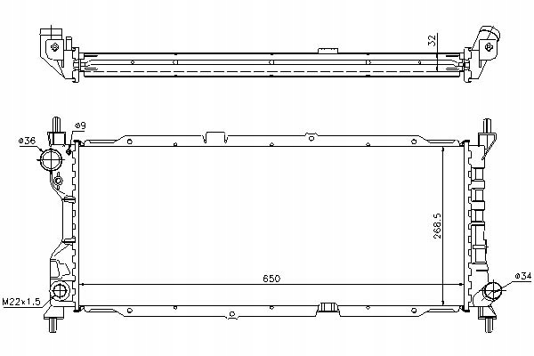 Купити Nissens радіатор двигуна opel combo corsa b 1.5d/