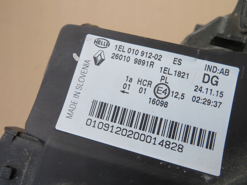 фото №13, Лампа правая правый перед передняя renault zoe i 260109891r 2013-2019