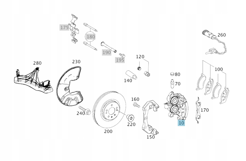 фото №1, Оригінальний супорт гальмівний лівий перед mercedes w166 w292