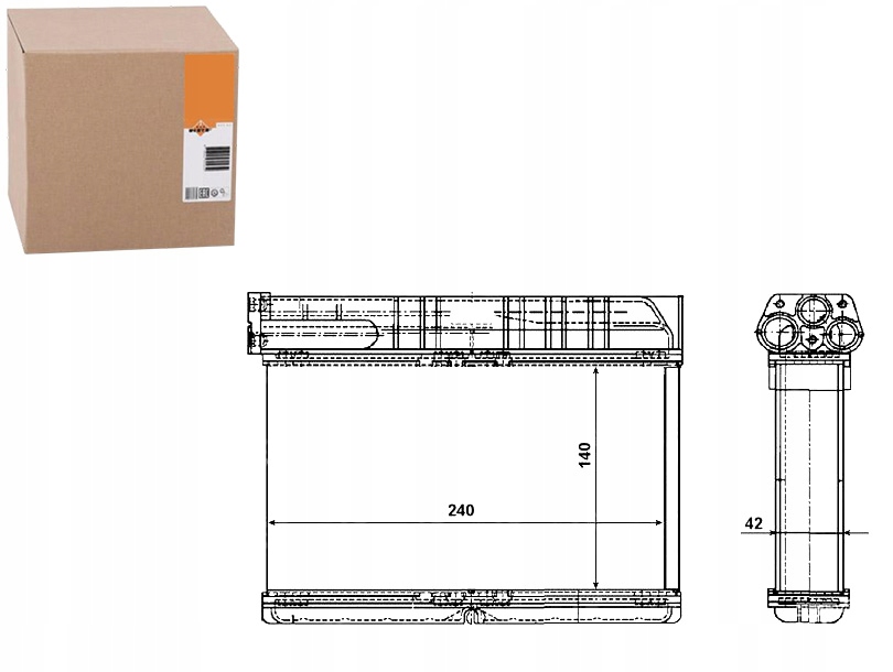 Отопитель bmw 316i 90- 54235 nrf Доставка