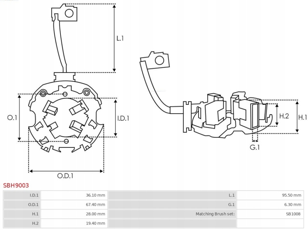 Частини alt + rozruszn щіткотримач стартер ford transit 2.5td Зі Шроту