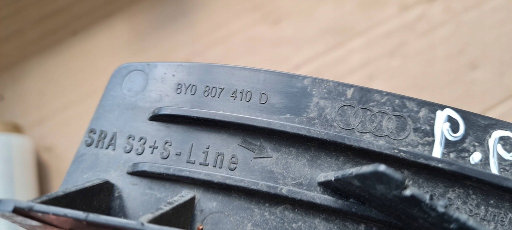 фото №9, S3 8y a3 lift спойлер бампера защита правая перед 8y0807410d