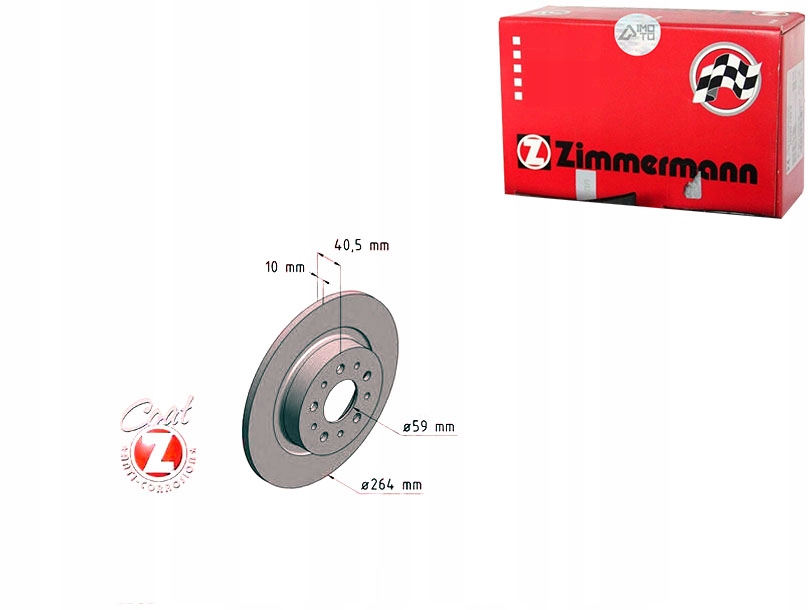 фото №1, Zimmermann комплект диск гальмівних 51914664 2302