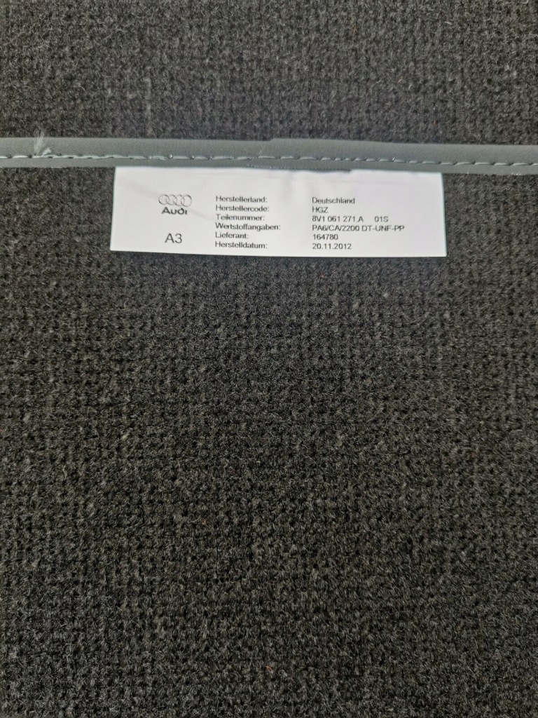 фото №7, Килимки велюрові audi a3 8v1061271a