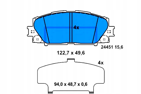 Купити Ate гальмівні колодки гальмівні lexus ct 200h zwa10_ zwa1_