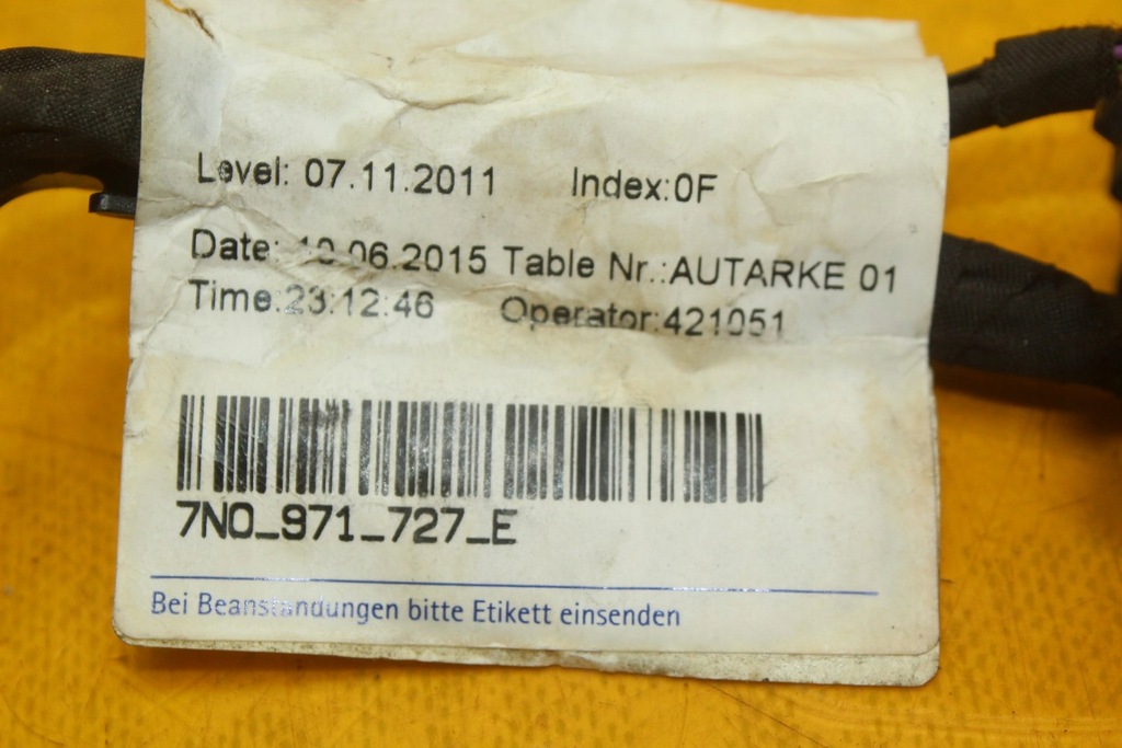 фото №12, Жгут электропроводка шланг насоса топлива vw sharan ii 2.0 tdi cuv 7n0971727e