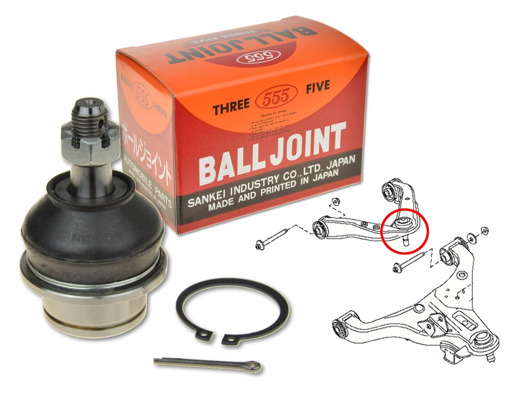 фото №1, Nissan pathfinder r51 05- шарова опора важеля перед