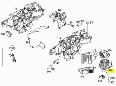 фото №9, Двигун вентилятор обігрівача салону mercedes benz slk r171 a1718350104 rhd
