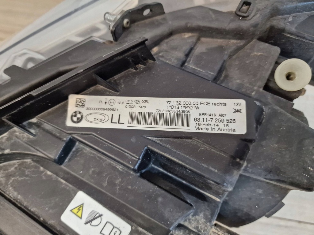 фото №6, Bmw f30 f31 лампа фара правая ксенон 7259526