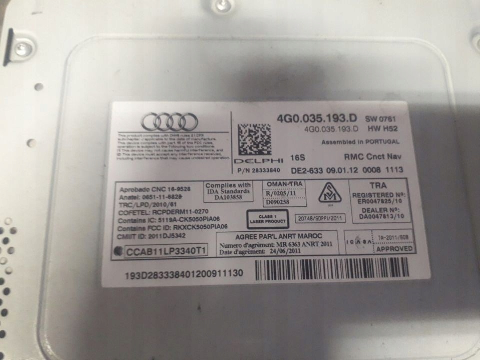 фото №9, Audi a6 c7 панель управление навигации 4g1919610b