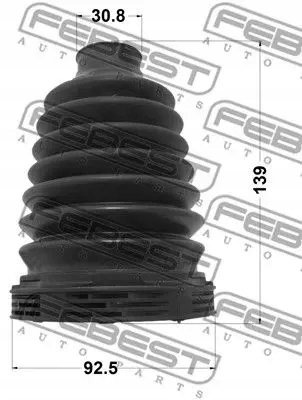 фото №3, Защита шарнир полуось перед 2315-t5att febest vw