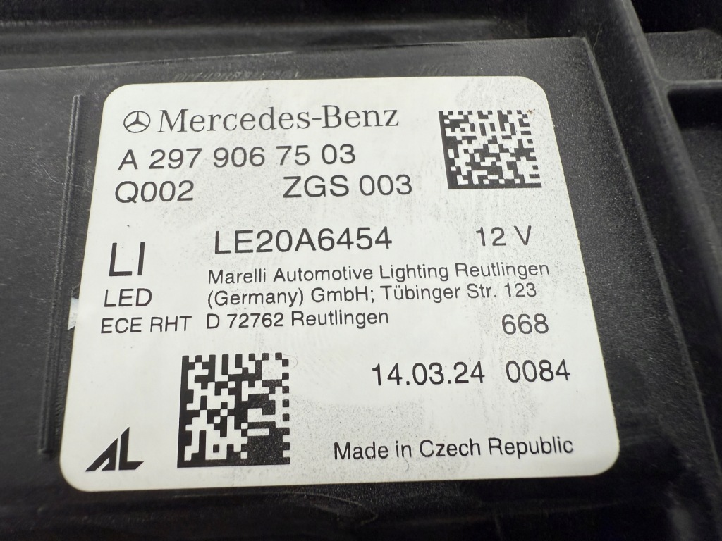 фото №15, Mercedes eqs 297 digital light full led лампа ліва права